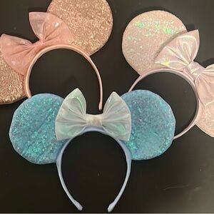 Disney Mouse Ear Headbands in Pink, Blue, Black